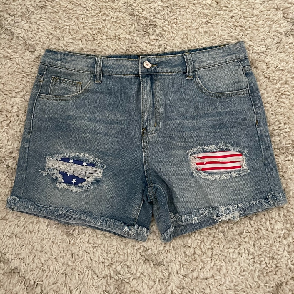 Bellelilly Jean Shorts - American Flag